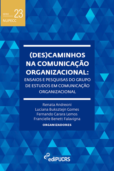 Capa do livro (Des)caminhos na comunicação organizacional: ensaios e pesquisas do grupo de estudos em comunicação organizacional