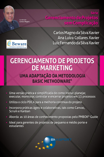Capa do livro Gerenciamento de projetos de marketing: uma adaptação da metodologia basic methodware
