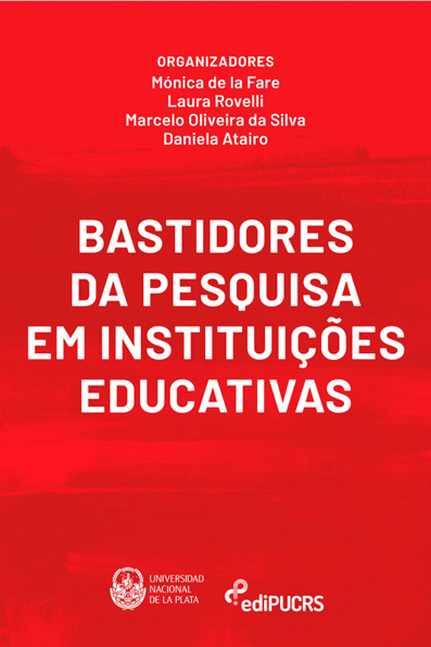 Capa do livro Bastidores da pesquisa em instituições educativas