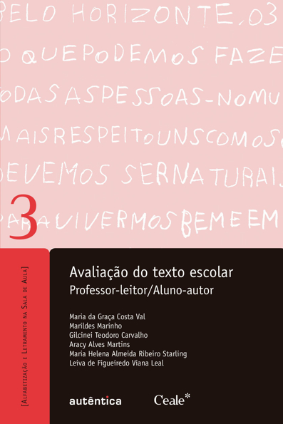 Capa do livro Avaliação do texto escolar: professor-leitor/aluno-autor