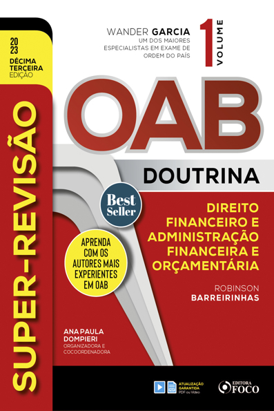 Capa do livro Super-revisão OAB doutrina: direito financeiro e administração financeira e orçamentária