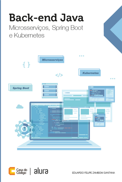 Capa do livro Back-end Java: microsserviços, Spring Boot e Kubernetes