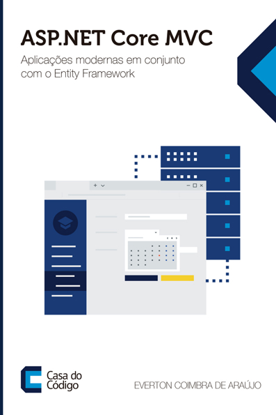 Capa do livro ASP.NET Core MVC: aplicações modernas em conjunto com o entity framework