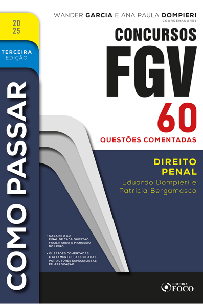 Capa do livro Como passar em concursos FGV: 60 questões comentadas - direito penal