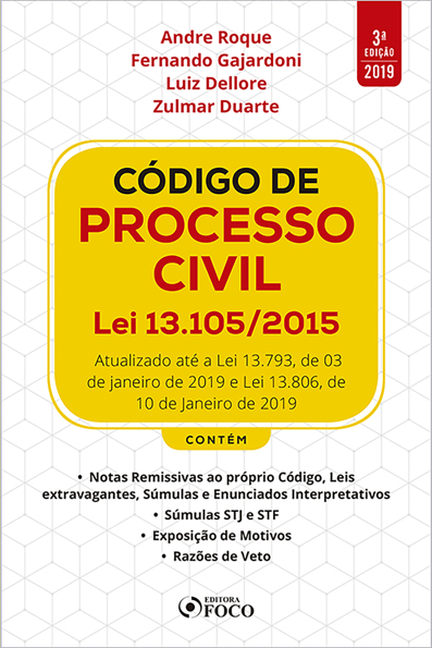 Capa do livro Código de Processo Civil Lei 13.105/2015